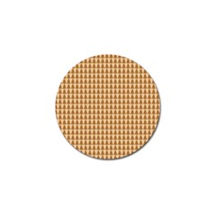 Pattern Gingerbread Brown Golf Ball Marker (10 Pack) by Simbadda