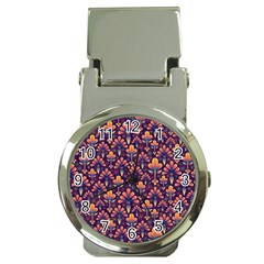 Abstract Background Floral Pattern Money Clip Watches by Simbadda