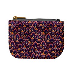 Abstract Background Floral Pattern Mini Coin Purses by Simbadda