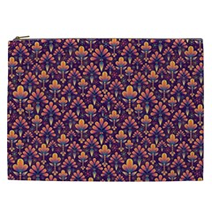 Abstract Background Floral Pattern Cosmetic Bag (xxl)  by Simbadda