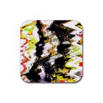 Canvas Acrylic Digital Design Rubber Coaster (Square)  Front