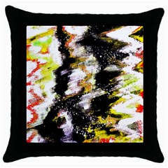 Canvas Acrylic Digital Design Throw Pillow Case (black) by Simbadda