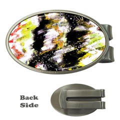 Canvas Acrylic Digital Design Money Clips (oval)  by Simbadda