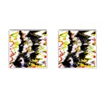 Canvas Acrylic Digital Design Cufflinks (Square) Front(Pair)