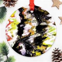 Canvas Acrylic Digital Design Round Ornament (two Sides) by Simbadda