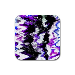 Canvas Acrylic Digital Design Rubber Coaster (square)  by Simbadda