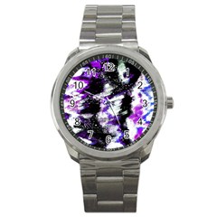 Canvas Acrylic Digital Design Sport Metal Watch by Simbadda