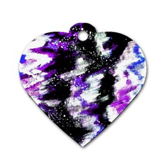 Canvas Acrylic Digital Design Dog Tag Heart (two Sides) by Simbadda