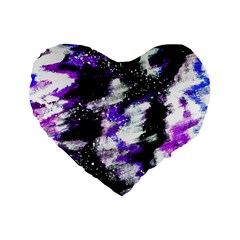 Canvas Acrylic Digital Design Standard 16  Premium Heart Shape Cushions by Simbadda