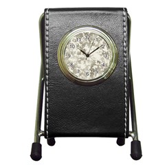 Wall Rock Pattern Structure Dirty Pen Holder Desk Clocks by Simbadda