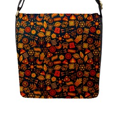 Pattern Background Ethnic Tribal Flap Messenger Bag (l)  by Simbadda