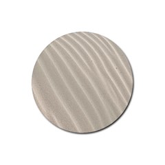 Sand Pattern Wave Texture Rubber Round Coaster (4 Pack)  by Simbadda