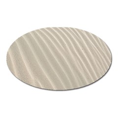 Sand Pattern Wave Texture Oval Magnet by Simbadda