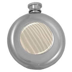 Sand Pattern Wave Texture Round Hip Flask (5 Oz) by Simbadda