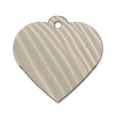 Sand Pattern Wave Texture Dog Tag Heart (one Side) by Simbadda