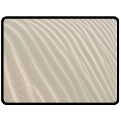 Sand Pattern Wave Texture Double Sided Fleece Blanket (large)  by Simbadda