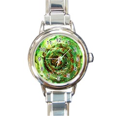 Canvas Acrylic Design Color Round Italian Charm Watch by Simbadda