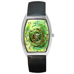 Canvas Acrylic Design Color Barrel Style Metal Watch by Simbadda