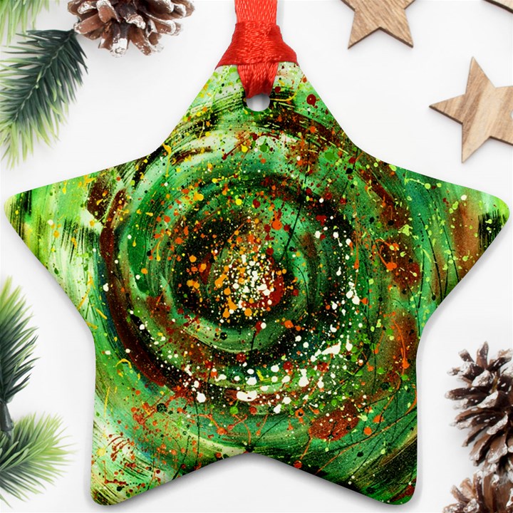 Canvas Acrylic Design Color Star Ornament (Two Sides)