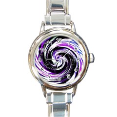 Canvas Acrylic Digital Design Round Italian Charm Watch by Simbadda