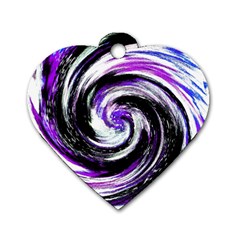 Canvas Acrylic Digital Design Dog Tag Heart (one Side) by Simbadda