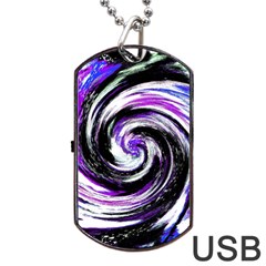 Canvas Acrylic Digital Design Dog Tag Usb Flash (one Side) by Simbadda