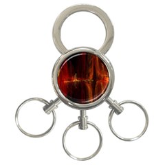 The Burning Of A Bridge 3-ring Key Chains by designsbyamerianna