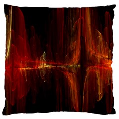 The Burning Of A Bridge Large Flano Cushion Case (two Sides)