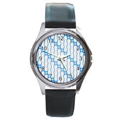 Batik Pattern Round Metal Watch by Simbadda