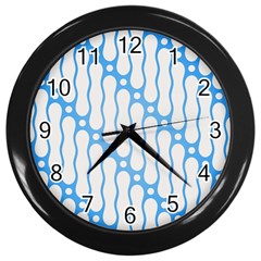 Batik Pattern Wall Clocks (black) by Simbadda