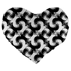 Birds Flock Together Large 19  Premium Heart Shape Cushions by Simbadda