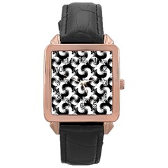 Birds Flock Together Rose Gold Leather Watch  by Simbadda