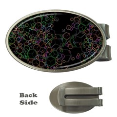 Boxs Black Background Pattern Money Clips (oval)  by Simbadda