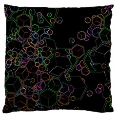 Boxs Black Background Pattern Standard Flano Cushion Case (one Side) by Simbadda