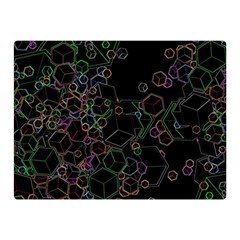 Boxs Black Background Pattern Double Sided Flano Blanket (mini)  by Simbadda