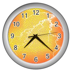 Exotic Backgrounds Wall Clocks (silver) 