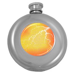 Exotic Backgrounds Round Hip Flask (5 Oz) by Simbadda