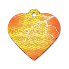 Exotic Backgrounds Dog Tag Heart (one Side)