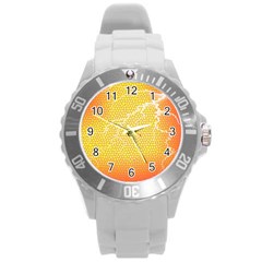 Exotic Backgrounds Round Plastic Sport Watch (l) by Simbadda