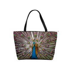 Indian Peacock Plumage Shoulder Handbags by Simbadda