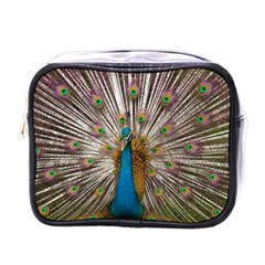 Indian Peacock Plumage Mini Toiletries Bags by Simbadda