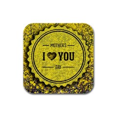 Happy Mother Day Rubber Square Coaster (4 Pack) 