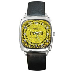 Happy Mother Day Square Metal Watch