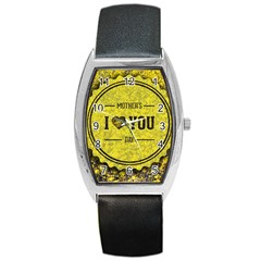 Happy Mother Day Barrel Style Metal Watch