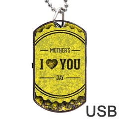 Happy Mother Day Dog Tag Usb Flash (two Sides) by Simbadda