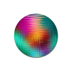 Colourful Weave Background Magnet 3  (round) by Simbadda