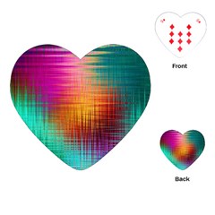 Colourful Weave Background Playing Cards (heart) 