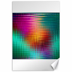 Colourful Weave Background Canvas 12  X 18   by Simbadda