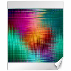 Colourful Weave Background Canvas 11  X 14   by Simbadda