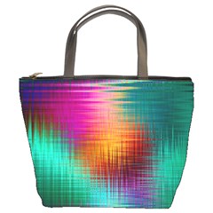 Colourful Weave Background Bucket Bags by Simbadda